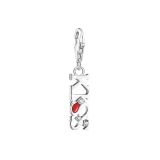 Thomas Sabo Kiss Sterling Silver Crystal Charm