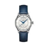 DS-1 Day Date 40mm White Dial Automatic Leather Strap Watch