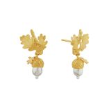 Silver & Gold Plated Acorn Drop Earrings