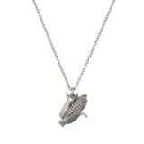 Silver Sterling Juicy Corn on the Cob Necklace