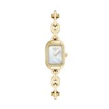 Haily Ladies 19mm Silver Dial Quartz Gold-Toned Stainless Steel Watch