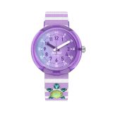 Shine Bright SHINING TURTLE 31.8mm, Purple Dial, Quartz Movement, Bio-sourced Plastic Case, Purple Silicone Strap Watch