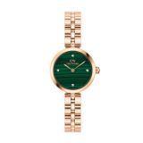 Elan Lumine 22mm Dial  Malachite Quartz Rose Gold Plated Watch
