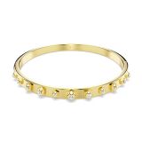 Swarovski Gold-Toned Plated White Mixed Round Cut Crystal Numina Bangle