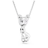 Swarovski Disney Mickey Mouse, Cubic Zirconia Crystal, Rhodium Plated Pendant Necklace