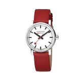 Evo2 35mm White Dial Stainless Steel Case Vegan Leather Bracelet Watch