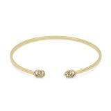 GG Running 18k Yellow Gold Diamond Bangle