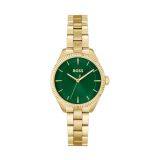 Sage Ladies 32mm Green Dial Quartz Gold-Toned Stainless Steel Watch