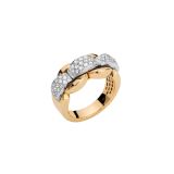 18k Yellow and White Gold Diamond Ring - Eka Collection