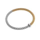 18k Flex'It Bracelet With Bicolour Mesh