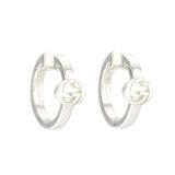 Interlocking G Sterling Silver Hoop Earrings