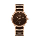 Rado Centrix 4 Diamonds 39.5mm Brown Dial Automatic Ceramic Bracelet Watch R30017712