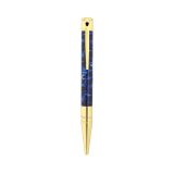 S.T. Dupont Brass D-Initial Koi Fish Blue Ballpoint Pen