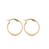 9k Yellow Gold Large Wide Hoop Earrings