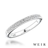 Platinum Round brilliant cut diamond line band