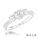 Platinum 0.31ct F VS2  Round brilliant cut Diamond Engagement Ring