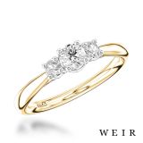 18k yellow gold 0.20ct G VS  Round brilliant cut Diamond Engagement Ring