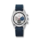 CHRONOMASTER EP ORIGINAL 38mm Tri-Colour Dial Automatic Blue Leather Strap Watch