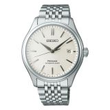 Seiko Classic Series Shiro-Iro Presage 40.2mm, White Dial, Automatic Movement, Stainless Steel Case, Stainless Steel Bracelet Watch SPB463J1