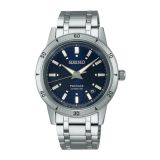 Seiko Style 60's, Presage 39.5mm, Navy Blue Dial, Automatic Movement, Stainless Steel Case, Stainless Steel Bracelet Watch SRPL07J1
