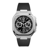 Bell & Ross BR 05 Chrono Black Steel 42mm, Black Dial, Automatic Movement, Steel Case, Rubber Strap Watch BR05C-BLC-ST/SRB. Image one