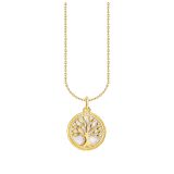 White Tree of Love Gold Plated Necklace by Thomas Sabo