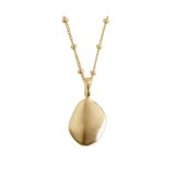 Juvi Yellow Gold Large Pebble Pendant. Image one