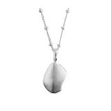 Juvi Silver Large Pebble Pendant. Image one