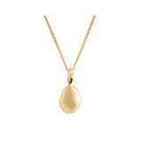 Juvi Yellow Gold Amble Small Pebble Pendant. Image one