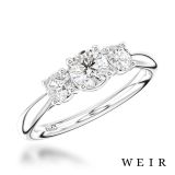 Platinum 0.40ct G SI1  Round brilliant cut Diamond Engagement Ring