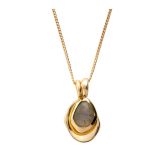 Juvi Yellow Gold Amble Pebble Charms Labradorite Necklace. Image one