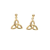 14k Small Trinity Drop Earrings