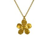 Citrine Buttercup Necklace GP