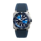 Bell & Ross BR 03 Diver 42mm, Blue Dial, Automatic Movement, Steel Case, Blue Rubber Strap Watch BR03A-D-BLU-ST/SRB. Image one