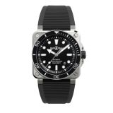 Bell & Ross BR 03 Diver Black Steel 42mm, Black Dial, Automatic Movement, Steel Case, Rubber Strap Watch BR03A-D-BL-ST/SRB Image one