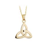 14K Gold Trinity Knot Pendant Necklace