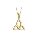 14K Gold Small Trinity Knot Pendant Necklace