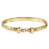 Inaya Diamond Cut Gold Baby Bangle