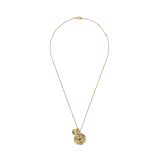 Astro Sun Yellow Gold Pendant Necklace