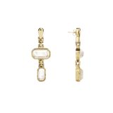 Goossens Stones Yellow Gold Drop Earrings. Image one