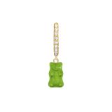 Photo of the Thomas Sabo Green Haribo Gummy Bear Gold Plated Single Hoop Earring with Cubic Zirconia