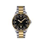 Tissot Seastar 1000 40mm, Black Dial, Quartz Movement, Steel Bracelet Strap T1204102205100