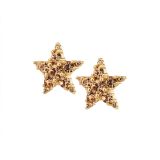 Dyrberg/Kern Cana Gold Toned Crystal Star Stud Earrings