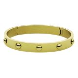 Dyrberg/Kern Dott Gold Plated Stainless Steel Bangle Bracelet