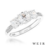 Platinum 0.41ct F VS2  Round brilliant cut Diamond Engagement Ring