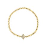 18k Yellow Gold Princess Flower Bracelet
