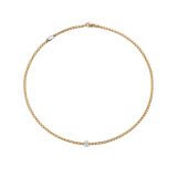 Necklace with Diamond Pavé - Eka Collection