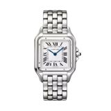 Cartier Panthere De Cartier 29mm x 37mm Silver Dial Quartz Steel Bracelet Watch WSBB0071