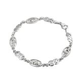 Sterling Silver Claddagh And Celtic Links Bracelet