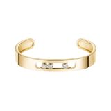 Photo of the Messika 18K Yellow Gold Move Joaillerie Diamond Bangle 13586-YG featuring sparkling diamonds in a contemporary design